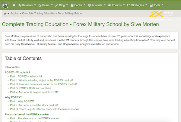 Trong sách Forex Military School đều sắp xếp nội dung dễ đọc